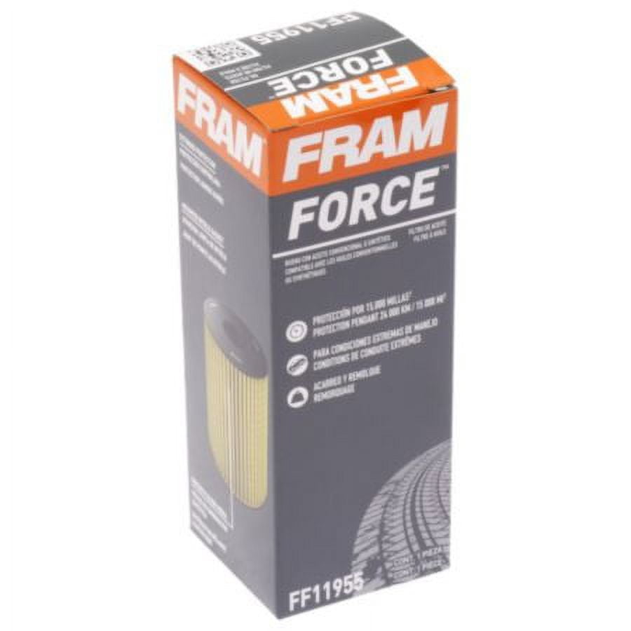 FRAM Force Cartridge Oil Filter, FF11955, 15K Mile Protection Replacement For Select Vehicles