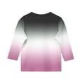 thumbnail image 4 of Iyufng Tops for Youth Girls Crew Neck 3/4 Long Sleeves Shirts,Fashion Gifts for Everyday, 4 of 5