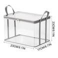 thumbnail image 3 of Clear Storage Bin with Zipper Foldable Transparent Organizer Bag with Handles for Clothes Books Blankets Underbed Closet Organization,9.8x9.5x12.6", 3 of 8