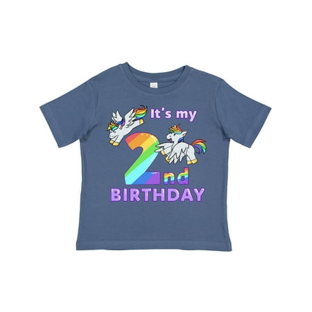 

Inktastic It s My 2nd Birthday Unicorn Gift Toddler Boy or Toddler Girl T-Shirt