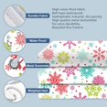thumbnail image 2 of Merry Christmas Snowflake Shower Curtain colorful Snow Winter Holiday Cloth Fabric Shower Curtains for Bathroom Decor with 12 Hooks, 72x72 inches, 2 of 6