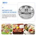 thumbnail image 3 of Plateau-repas Compartimenté en Acier Inoxydable, Contenant de Lunch, Assiette pour Aliments, Collation, Assiette pour Portions, 3 of 8