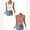 White+Pink, variant on IWEMEK Women Tank Tops Pack of 2 Black Square Neck Summer Sleeveless Crop Tops Going Out Basic Solid White Fitting Shirt