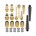thumbnail image 1 of Miangastore 1 Set Adapter Set Car Adapter Kit Set For Bike Floor Pump Air Mat Ball Pump Needle Nozzle Converter Kit (Golden), 1 of 8