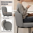 thumbnail image 5 of MultiHaven 25.8" Upholstered Swivel Bar Stool Set of 4,Counter Height Chair with Ergonomic Footrest for Kitchen Island - Mid Grey Fabric, 5 of 11