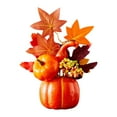 thumbnail image 1 of simhoa Fall Pumpkin Decor Artificial Pumpkin Decoration for Shelf Fireplace Kitchen Style F, 1 of 8