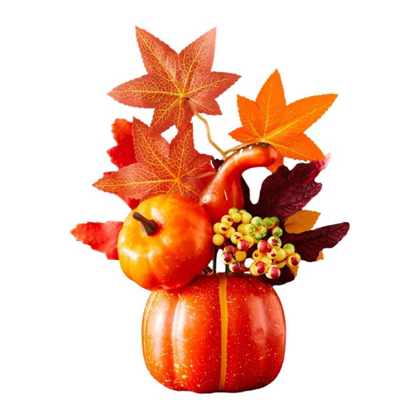 Decoraciones de calabaza otoñales, adornos de calabaza artificiales, mesa para la fiesta de la cosecha Estilo F