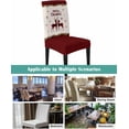thumbnail image 6 of Stretch Chair Covers Set of 6, Christmas Animal Elk Winter Snowflake Universal Fit Elastic Decorative Dining Chairs Slipcovers for Wedding, Banquet, Red Buffalo Plaid Country Flower Berry, 6 of 6