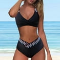 thumbnail image 4 of Sngxgn Women Swimsuit Bikini Women Skinny Swimsuit Bikini Split Swimwear(Black,XL), 4 of 8