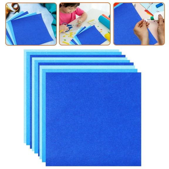 FOMIYES 9Pcs Blue Felt Fabric Sheets for Diy Craft Sewing Patchwork 11.8X11.8X0.04In