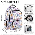 thumbnail image 6 of HUIACONG Watercolor Floral Butterfly School Backpack for Teens Girls Boys Multi Pocket Water Resistant Lightweight Padded Adjustable Shoulder Straps Casual Daypack for School Travel Daily Use, 6 of 7