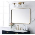 thumbnail image 3 of Soft corner metal rectangular mirror 27x40 inch in Brass, 3 of 5