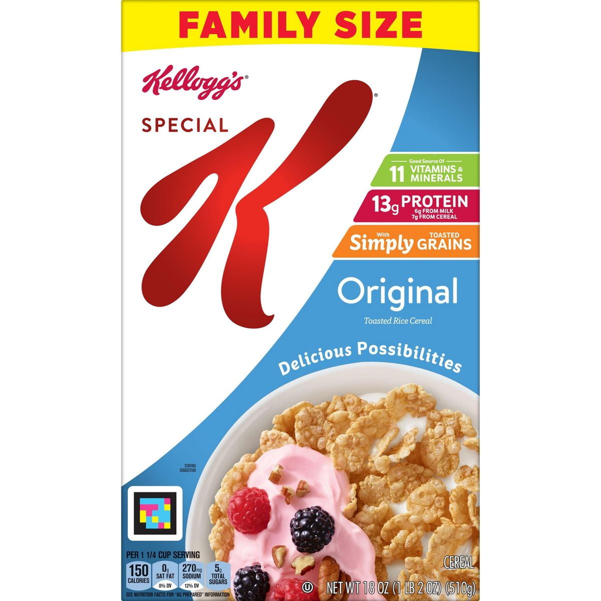 2X - Special K Original Breakfast Cereal - 18oz - Kellogg's