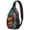 Halloween Colorful Jack, variant on Sling Backpack,Halloween Colorful Spider Web Pattern Sling Bag with Water Bottle Holder,Waterproof Sling Bag for Men/Women with Headphone Jack for Hiking,Travel