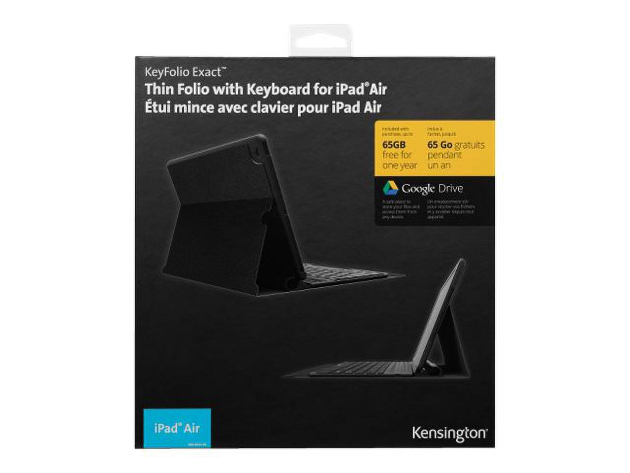 Kensington KeyFolio Exact - Keyboard and folio case - Bluetooth - US - black keyboard, black case - image 4 of 10