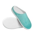thumbnail image 3 of Lsque Blue And Turquoise Pattern Womens Comfort Cotton on Scuff With Memory Foam and Anti-skid Sole Slipper-40/41, 3 of 7