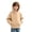 Beige, variant on Sevevn Kids Boys Girls Fleece Zip Up Hooded Jacket Raglan Sleeve Solid Color Lightweight Hoodie Coat with Pockets Casual Outerwear