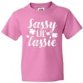 thumbnail image 3 of Inktastic Saint Patrick's Day Sassy Lil' Lassie with Shamrocks Youth T-Shirt, 3 of 5