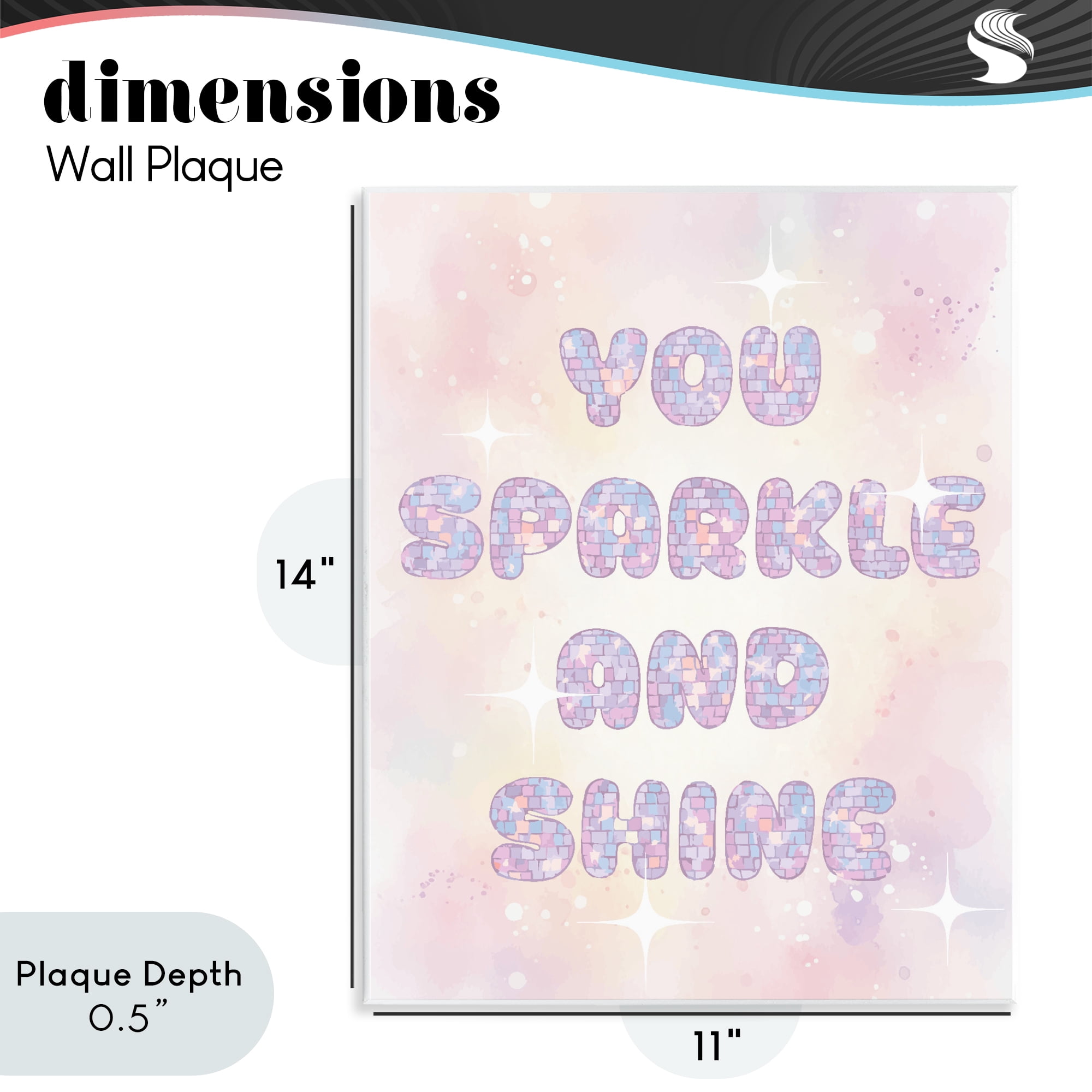 Stupell Industries You Sparkle And Shine Pastels Wall Plaque Art, design by Lil' Rue