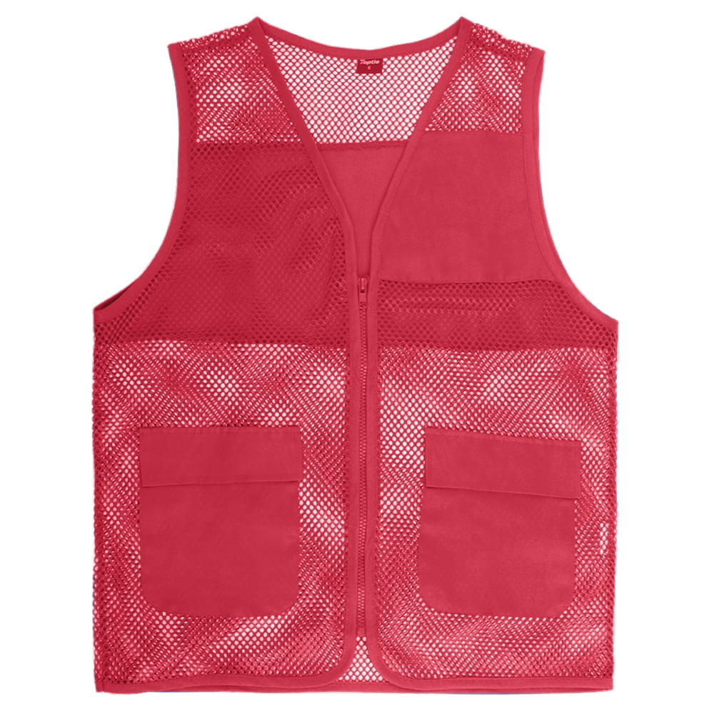 TOPTIE Adult Mesh Vest Zipper Supermarket Team Volunteer Uniform Vest TOPTIE Adult Mesh Vest Zipper Supermarket Team Volunteer Uniform Vest