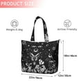 thumbnail image 4 of Black Gothic Sun Moon Flower Pattern Travel Tote Bags for Women Carry On,Large Weekender Bags for Women Travel,Multi Functional Duffle Bag for Work,Shopping,Sports, 4 of 5