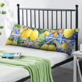 thumbnail image 2 of Lemon Print Body Pillow Cover - Soft & Breathable Fabric, Hidden Zipper, 20"x54", Cute Fruit & Floral Design - Perfect Gift for Lemon Lovers, Summer Decor, Side Sleepers & Pregnancy Support, 2 of 7