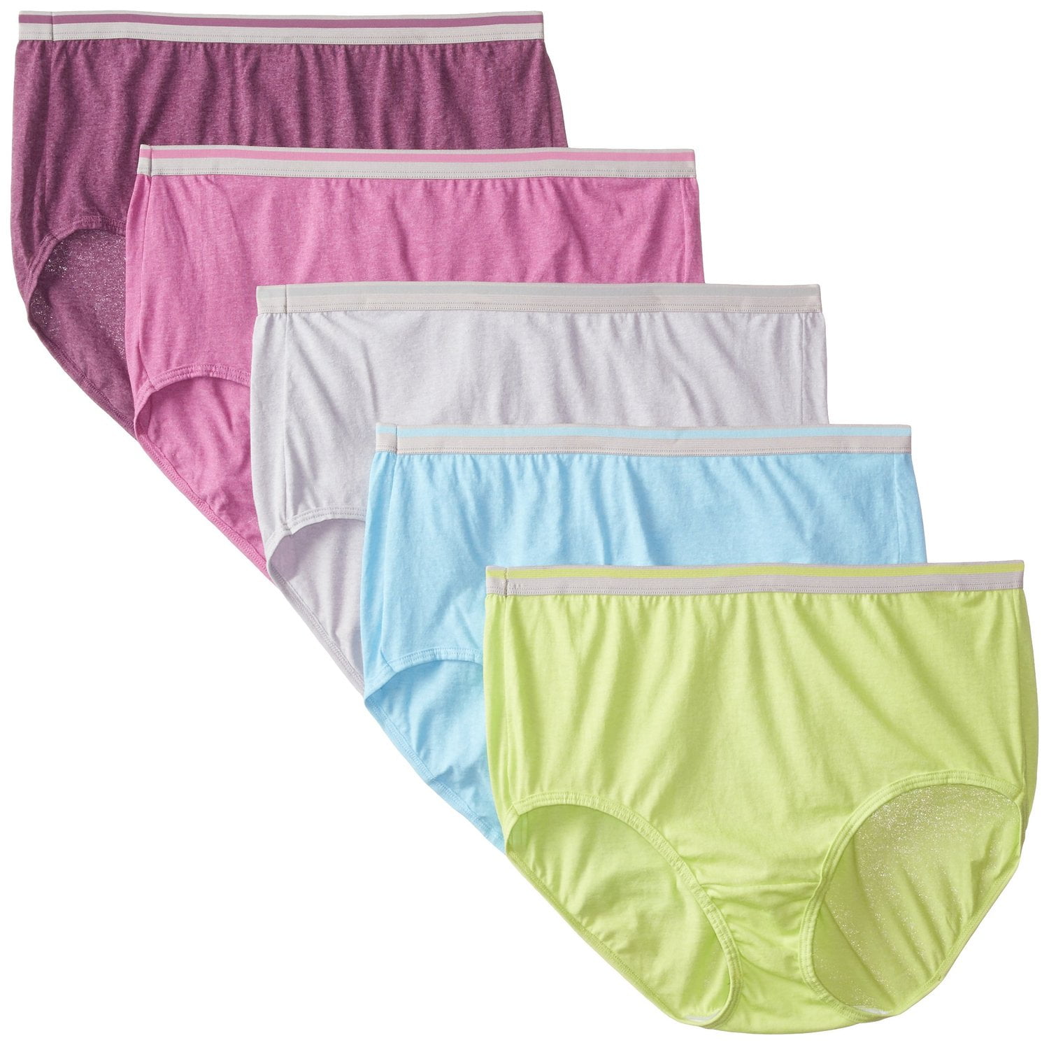 Fruit of the Loom Fit for Me Women`s 5pk Beyond Soft Briefs, 9 ...