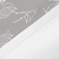 thumbnail image 4 of DriftAway Ryan Sketch Flower Floral Branch Leaves Lined Thermal Insulated Window Curtain Valance Rod Pocket, 52" x 18" Plus 2" Header, Gray, 4 of 5