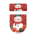 thumbnail image 2 of HELLHERO Christmas Snowman Gift Toilet Cover, Non-Slip Easy to Install Polyester Toilet Top Cover Set, 2 of 8