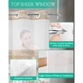 thumbnail image 4 of No Hook Shower Curtain with Snap in Liner, Beautiful White Daisy Flowers Hotel Shower Curtains for Bathroom, Washable Shower Curtain Liner Set with Mesh Top Window, 36"x72", 4 of 6
