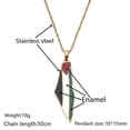 thumbnail image 3 of Collares colgantes con la bandera de Palestina en acero inoxidable para mujeres y hombres, cadena de color dorado, gargantilla con el mapa de Palestina, regalos de joyería, acero, 3 of 5