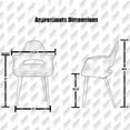 thumbnail image 4 of 2xhome - Organic Upholstered Fabric Modern Armchair with Natural Wooden Legs for Dining Room Office or Accent Chair (Black), Set of 1, 1 piece, 4 of 6