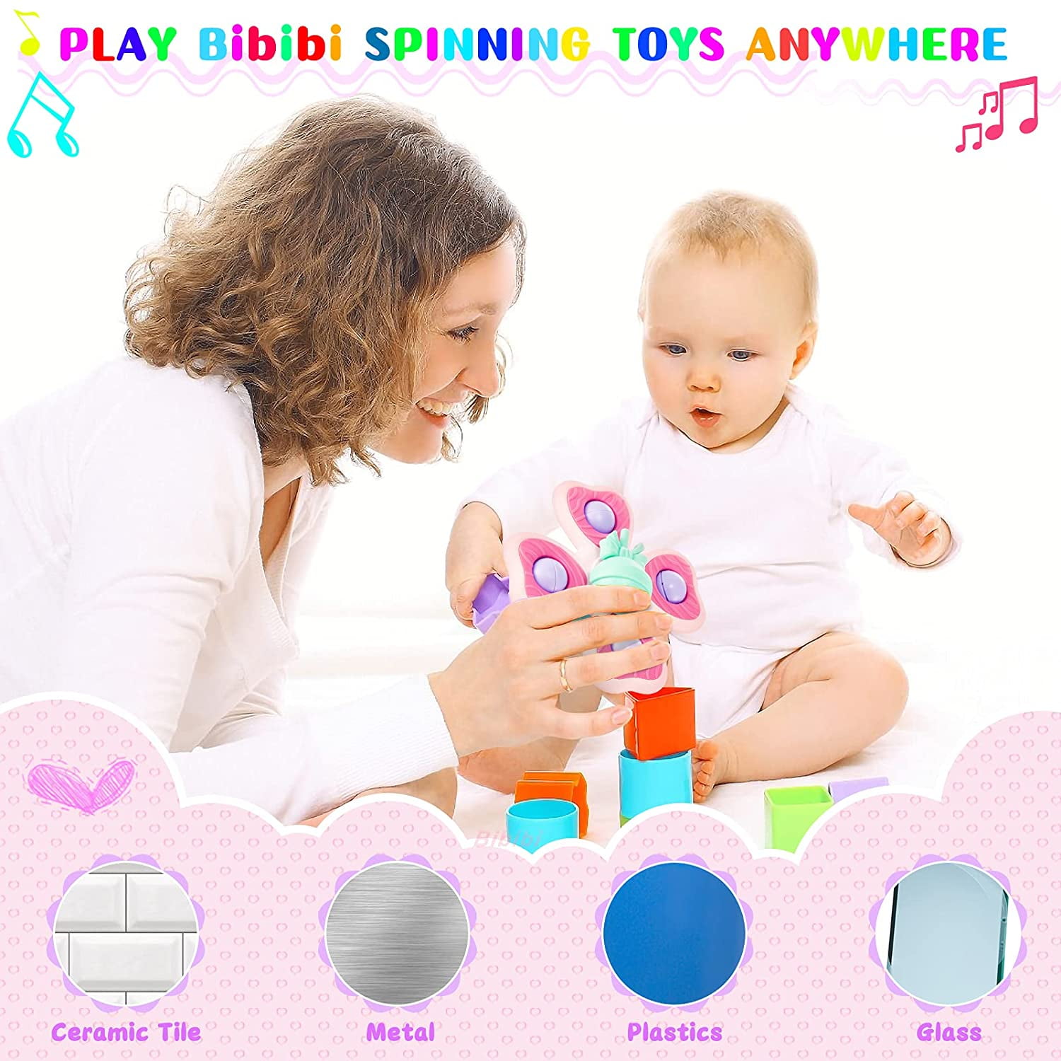 Buy PLUSPOINTLearning Toys, 3PCS Suction Cup Spinner Toy for High Chair,  Glass, Wall Mount Baby Bath Toys, Toddler Toys Colorful Animal Toy Puzzle  Table Sucker Gameplay Safe Interesting for Kid Girl Boy (