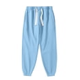 thumbnail image 1 of RXIRUCGD Men's Solid Color Casual Ankle Drawstring Pants Full Length Pants, Sky Blue, Size: L, 1 of 6