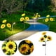 thumbnail image 1 of Paquete de 2 luces LED solares esféricas Lisbinx Light Sphere, con forma de flor de sol: decoración de jardín de tres pétalos con luces automáticas, 1 of 1