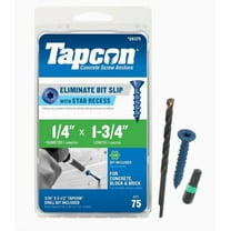 Tapcon Concrete Anchor Blue Star Drive Bugle Head - 75 Count, 1/4 in. x 1-3/4 in.