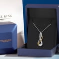 thumbnail image 5 of Gem Stone King Round 4MM Lab Grown Diamond Infinity Pendant Necklace for Women | 10K Yellow Gold and 925 Sterling Silver | 0.31 Cttw | E-F Color | VS1-VS2 Clarity | With 18 inch Chain, 5 of 6