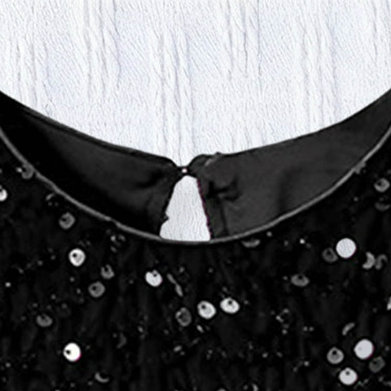 GXWEA Toddler Sequin Dress Toddler Black Dress Toddler Girls Sequin Dress  A-Line Sparkly Sleeveless Wedding Gown Party Dresses For Girls 2-3 Years -  Walmart.com