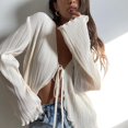 thumbnail image 1 of Conjunto de dos piezas de camisa plisada para mujer, pantalones de pierna ancha de cintura alta, traje informal elegante de manga larga para mujer, conjunto a juego Tan Jianjun unisex, 1 of 2