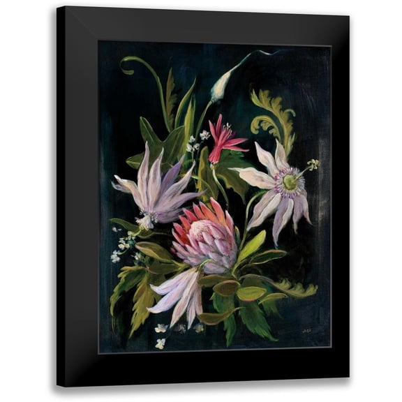 Purinton, Julia 12x14 Black Modern Framed Museum Art Print Titled - Flower Show I