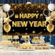 thumbnail image 3 of Banner de fondo de Feliz Año Nuevo 2025, 70,8 x 45,2 pulgadas, póster de feliz año nuevo en negro y dorado, banner de fondo para fotomatón, 3 of 5