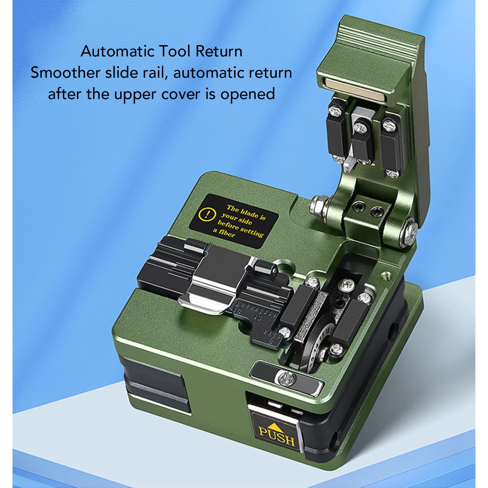 Yajisi Fiber Hot Melt Cutting Machine Optical Cleaver FTTH Wire Cutter Tool with 16 End Faces and 3 in 1 Fixture