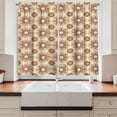 thumbnail image 2 of Ambesonne Earth Tones Kitchen Curtains, Mandala Lace Style Art, 55"x45", Burgundy Coral Ivory, 2 of 3