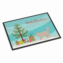 Carolines Treasures CK4715MAT 18 x 27 in. Siberian Forest No.2 Cat Merry Christmas Indoor or Outdoor Mat