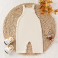 thumbnail image 6 of Baby Boy Romper Elegant Letter Print Sleeveless Square Neck Boys Snap Loose Romper All Day Spring Summer Casual Outfit, 6 of 6