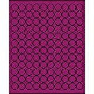 3/4" Round Brilliant Purple Labels for Laser Printers, Inkjet Printers or Copier Machines. (GLC075BPR)