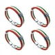 thumbnail image 1 of 4X Pulsera de Joyeria, Brazalete de Bandera Italiana, de Aleacion de Cuero, para Hombres Mujeres, Verde Blanco Rojo, 1 of 3