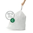 thumbnail image 3 of simplehuman Code C Custom Fit Drawstring Trash Bags, 60 Count, 10-12 Liter / 2.6-3.2 Gallon, White, 3 of 4