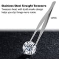 thumbnail image 5 of 10pcs set Stainless Steel Food Tongs Clips Multi functional Long Straight Tweezers 18cm, 5 of 5