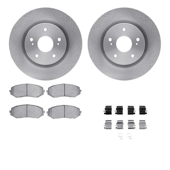 Dynamic Friction Company Front Brake Rotors with 5000 Advanced Brake Pads includes Hardware 6512-01071